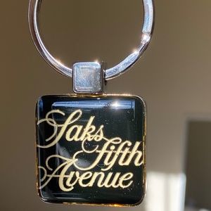 Saks Fifth Ave logo keyring